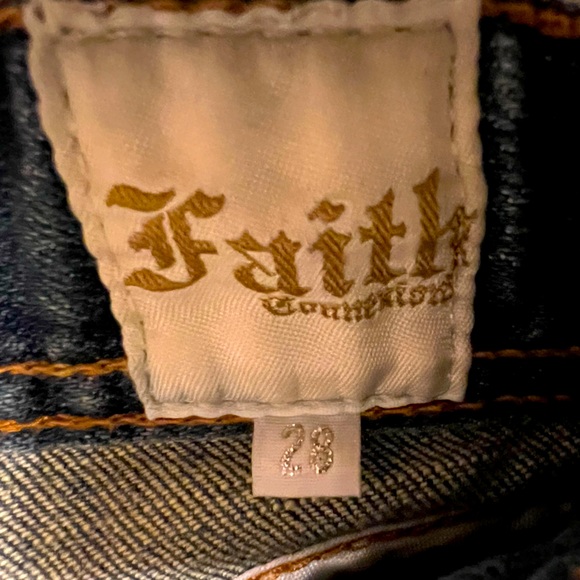 FAITH CONNEXION. Jeans With Fleur De Lis. NWOT. Size 28, No Stretch! - Picture 11 of 12